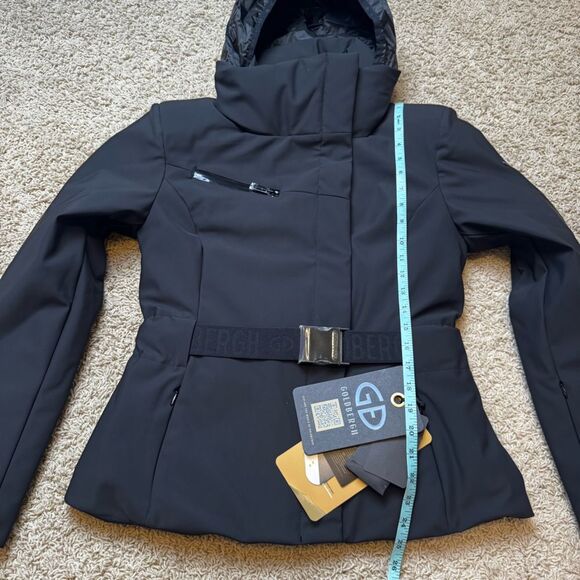 Goldbergh Elegante Belt Ski Jacket Soft Shell Insulated Coat Hooded US 8 NWT - Picture 8 of 11